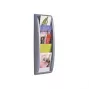 PAPERFLOW Wall-Mounted Brochure Holder A5 5 Compartments Aluminium