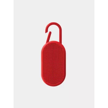 Lexon Mino T nešiojamas Bluetooth garsiakalbis su stovu ir karabinu, raudonas