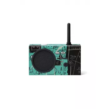 Lexon Tykho 3 X JMB Radijo Bluetooth Nešiojamas FM Radijas su Basquiat Meno Kūriniu, Juoda