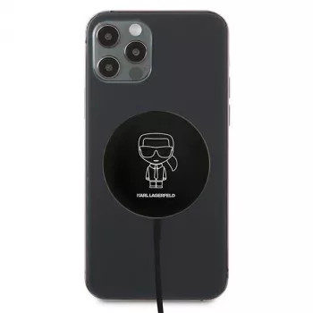 Karl Lagerfeld MagSafe belaidis įkroviklis 15W juodas