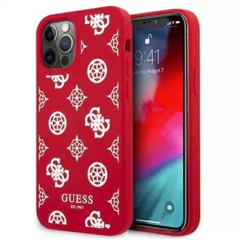 Guess GUHCP12LLSPEWRE iPhone 12 Pro Max 6,7 inch Raudonas kietas dėklas „Peony Collection“