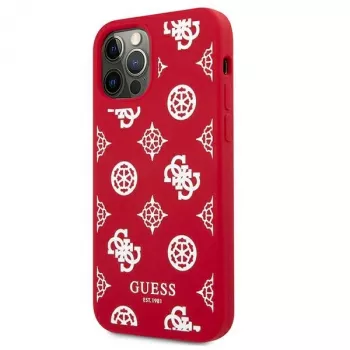 Guess GUHCP12LLSPEWRE iPhone 12 Pro Max 6,7 inch Raudonas kietas dėklas „Peony Collection“