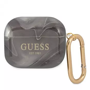 Guess GUA3UNMK AirPods 3 dangtelis Black Marble Collection