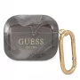Guess GUA3UNMK AirPods 3 dangtelis Black Marble Collection