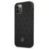 Mercedes-Benz iPhone 12 Pro Max 6,7 inch Hardcase Leather Stars Pattern Black