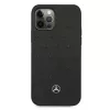 Mercedes-Benz iPhone 12 Pro Max 6,7 inch Hardcase Leather Stars Pattern Black