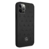 Mercedes-Benz iPhone 12 Pro Max 6,7 inch Hardcase Leather Stars Pattern Black