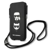 Karl Lagerfeld Ikonik Karl & Choupette Head Hard Case, skirta iPhone 12 / 12 Pro 6,1 inch - Juoda
