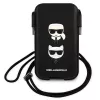 Karl Lagerfeld Ikonik Karl & Choupette Head Hard Case, skirta iPhone 12 / 12 Pro 6,1 inch - Juoda