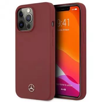 MERCEDES-BENZ MEHCP13LSILRE Silicone Line Hard Case, iPhone 13 Pro / 13 6,1 inch, raudona