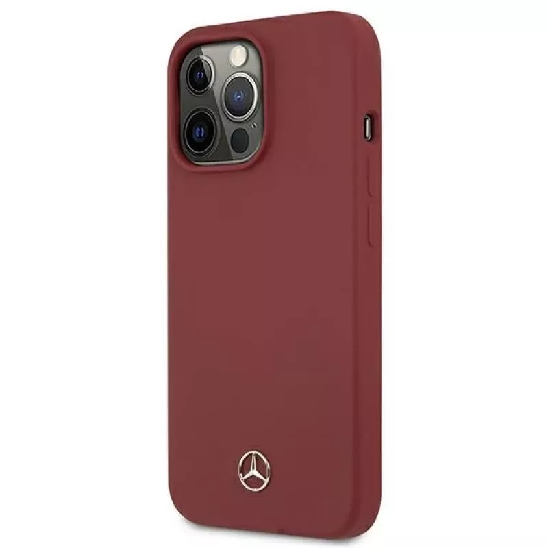MERCEDES-BENZ MEHCP13XSILRE Silicone Hard Case, iPhone 13 Pro Max, Raudona