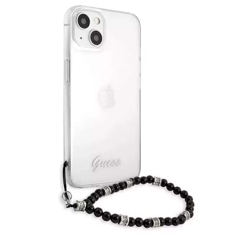 Guess GUHCP13MKPSBK iPhone 13 / 14 / 15 6,1 inch Transparent Hardcase Black Pearl