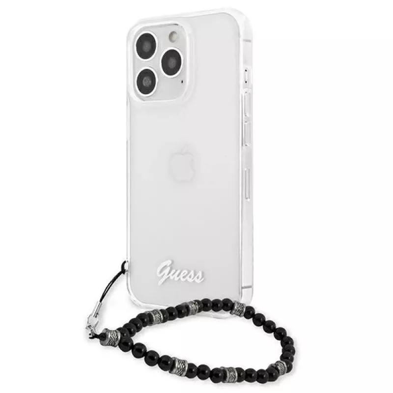 Guess GUHCP13XKPSBK iPhone 13 Pro Max 6,7 inch Transparent Hardcase Black Pearl