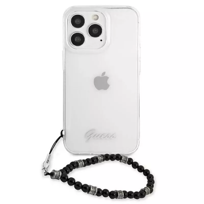 Guess GUHCP13XKPSBK iPhone 13 Pro Max 6,7 inch Transparent Hardcase Black Pearl