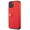 Ferrari FESAXFLBKP13SRE On Track Carbon Stripe Book Case, skirtas iPhone 13 mini, raudonas