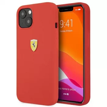Ferrari FESSIHCP13SRE Silicone Hard Case, skirta Apple iPhone 13 mini 5,4 inch, raudona
