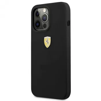 Ferrari FESSIHCP13LBK Silicone Hard Case, skirta iPhone 13 Pro / 13, juoda