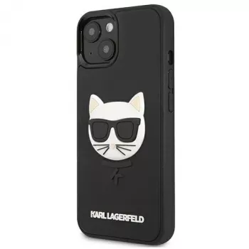 Karl Lagerfeld KLHCP13SCH3DBK Hardcase, skirta Apple iPhone 13 Mini 5,4 inch, juoda, su 3D guminiu Choupette
