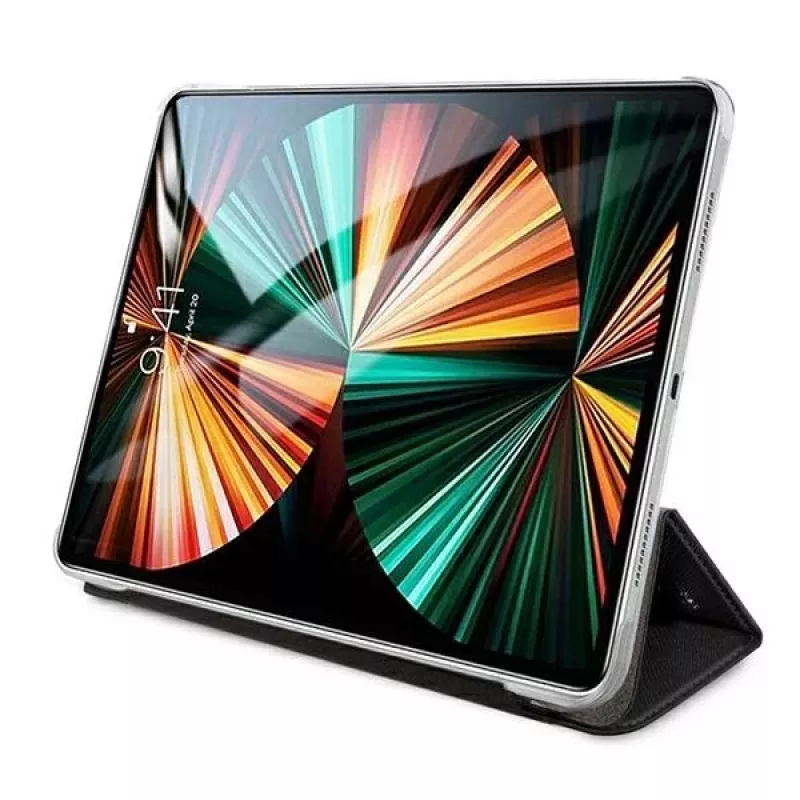 Karl Lagerfeld KLFC11OKMK Knyginis viršelis, skirtas iPad Pro 11 colių (2021) – juoda Saffiano Karl Iconic