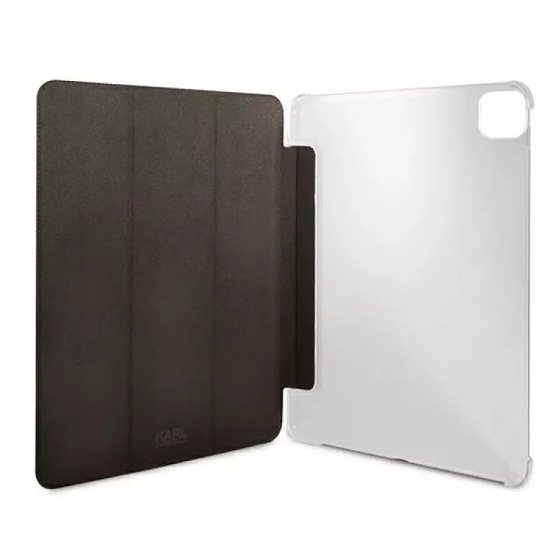 Karl Lagerfeld KLFC11OKMK Knyginis viršelis, skirtas iPad Pro 11 colių (2021) – juoda Saffiano Karl Iconic