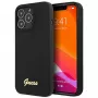 Guess GUHCP13XLSLMGBK iPhone 13 Pro Max 6,7 inch kietas silikoninis dėklas juodos spalvos su auksiniu logotipu
