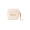 Guess GUA3LSCHSP silikoninis Heart Collection dėklas su pakabuku Apple AirPods 3rd Generation ausinėms - rožinis