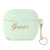 Guess GUA3LSCHSN AirPods 3 dangtelis, žalias silikonas, Charm Heart Collection