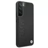 BMW Hardcase, skirta Samsung Galaxy S22+, juoda, su firmos logotipo įspaudu