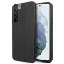 AMG AMHCS22MBLSCA Kietas dėklas Samsung Galaxy S22+ Carbon Stripe & Embossed juodas