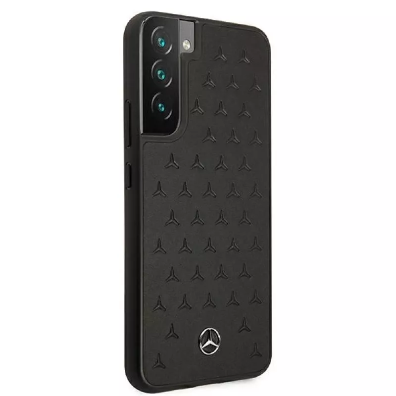 Mercedes-Benz MEHCS22MPSQBK S22+ Hardcase Leather Stars Pattern Black