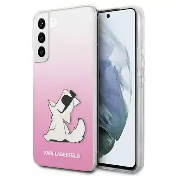 Karl Lagerfeld KLHCS22MCFNRCPI Hard Case, skirta Samsung Galaxy S22+ / S906 - Pink Choupette Eat