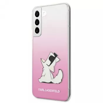 Karl Lagerfeld KLHCS22MCFNRCPI Hard Case, skirta Samsung Galaxy S22+ / S906 - Pink Choupette Eat