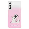 Karl Lagerfeld KLHCS22MCFNRCPI Hard Case, skirta Samsung Galaxy S22+ / S906 - Pink Choupette Eat