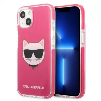 Karl Lagerfeld KLHCP13MTPECPI iPhone 13 / 14 / 15 6.1 Hardcase Fuschia Choupette Head
