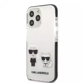 Karl Lagerfeld KLHCP13XTPEKCW Hard Case, iPhone 13 Pro Max 6,7 inch, balta, Karl & Choupette
