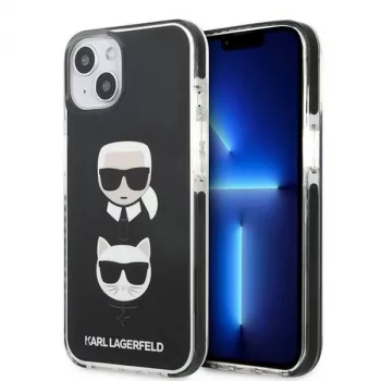 Karl Lagerfeld KLHCP13MTPE2TK Kietas Dėklas iPhone 13/14/15 6,1 inch Juodas Karl & Choupette Galva