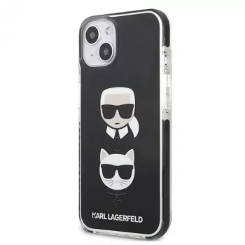Karl Lagerfeld KLHCP13MTPE2TK Kietas Dėklas iPhone 13/14/15 6,1 inch Juodas Karl & Choupette Galva