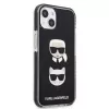 Karl Lagerfeld KLHCP13MTPE2TK Kietas Dėklas iPhone 13/14/15 6,1 inch Juodas Karl & Choupette Galva
