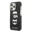 Karl Lagerfeld KLHCP13XTPE2TK Kietas Dėklas, Skirtas Apple iPhone 13 Pro Max 6,7 inch Juodas, Karl & Choupette Head