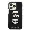Karl Lagerfeld KLHCP13XTPE2TK Kietas Dėklas, Skirtas Apple iPhone 13 Pro Max 6,7 inch Juodas, Karl & Choupette Head