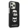 Karl Lagerfeld KLHCP13XTPE2TK Kietas Dėklas, Skirtas Apple iPhone 13 Pro Max 6,7 inch Juodas, Karl & Choupette Head