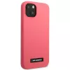 Karl Lagerfeld KLHCP13MSLMP1PI Silikoninis dėklas su plokštele, skirtas iPhone 13/14/15 6,1 inch fuksija