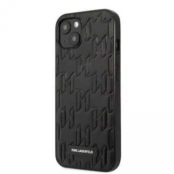 Karl Lagerfeld KLHCP13SMNMP1K iPhone 13 Mini 5,4 inch kietas dėklas juodas su monograma