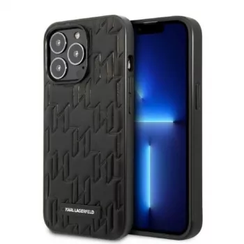 Karl Lagerfeld KLHCP13XMNMP1K iPhone 13 Pro Max 6,7 inch kietas dėklas juodas Monogram Plaque