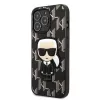 Karl Lagerfeld KLHCP13LPMNIKBK kietas dėklas, skirtas iPhone 13 Pro / 13 6,1 inch juodas Monogram Ikonik Patch