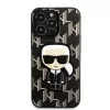 Karl Lagerfeld KLHCP13LPMNIKBK kietas dėklas, skirtas iPhone 13 Pro / 13 6,1 inch juodas Monogram Ikonik Patch