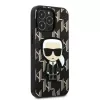Karl Lagerfeld KLHCP13LPMNIKBK kietas dėklas, skirtas iPhone 13 Pro / 13 6,1 inch juodas Monogram Ikonik Patch