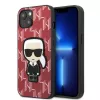 Karl Lagerfeld KLHCP13SPMNIKPI Kietas Dėklas, Skirtas Apple iPhone 13 mini 5,4 colių, Raudonas, Monogram Ikonik Patch