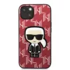 Karl Lagerfeld KLHCP13MPMNIKPI Kietasis dėklas, skirtas iPhone 13 / 14 6,1 inch Raudonas Monogram Ikonik Patch