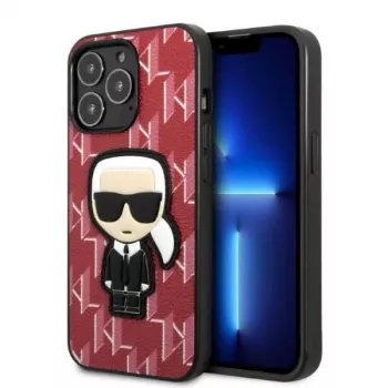 Karl Lagerfeld KLHCP13LPMNIKPI iPhone 13 Pro / 13 6.1 Hard Case Red Monogram Ikonik Patch